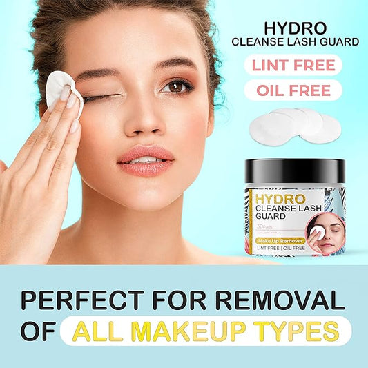 Lyon Lash Make Up Remover Cleaning Pads for Eyelash Extensions (30 Pcs)| Lint Free Silicon Pads| No Damage to Lash Extensions| Waterproof Makeup Removal & Facial Cleansing| Eyelash Extension Supplies