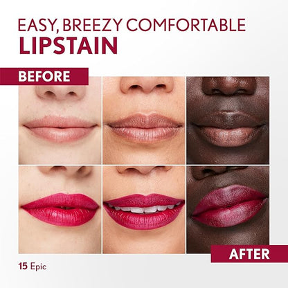 COVERGIRL Outlast Lipstain Bundle - 15 Epic & 40 Jazzberry Shades, Smooth Vegan Formula, Transfer-Proof, Buildable Color, Pen-Like Applicator, 0.06oz Each