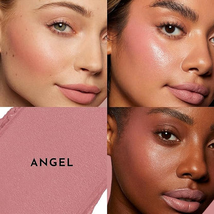 Pinch My Cheeks Soft-Blur Cream Blush - Angel - Premium Blush with Natural Ingredients to Re-Energize and Protect the Skin While Imparting a Soft, Cloudy Finish - 0.18 oz
