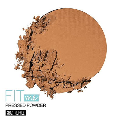 Maybelline Fit Me Matte + Poreless Pressed Face Powder Makeup, Truffle, 1 Count (Pack of 2)