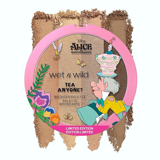 wet n wild Tea Anyone? Bronzer Palette and Talk To The Flowers Blush Palette Alice In Wonderland Collection