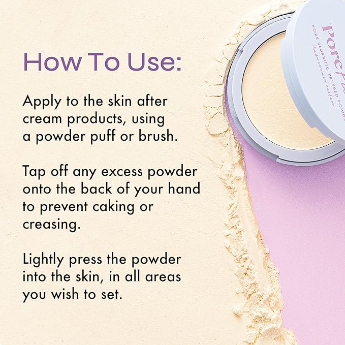 The Beauty Crop PoreFilter Pressed Powder - Blurs Pores & Controls Shine - Light Shade - 0.34 oz