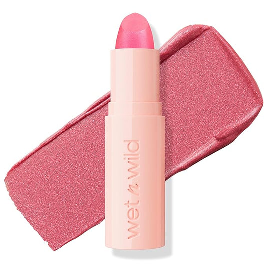 wet n wild Mega Last Rich Satin Lip Color, Rich Creamy Color with Satin Finish, Infused with Vitamin E & Moisturizing Argan Oil, Lightweight, Silky-Smooth, Vegan & Cruelty-Free - Disco Rose