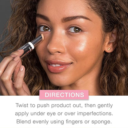 Neutrogena Hydro Boost Hydrating Concealer Stick for Dry Skin, Oil-Free, Lightweight, Non-Greasy and Non-Comedogenic Cover-Up Makeup with Hyaluronic Acid, 40 Medium, 0.12 Oz