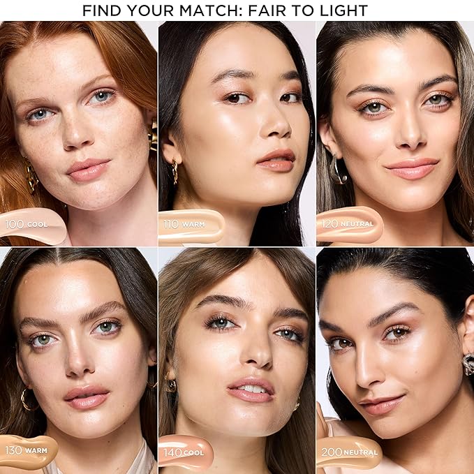 L'Oreal Paris Lumi Le Glow Skin Tint, Lightweight Water-Based Tinted Serum with Foundation-Like Coverage, Glow Illuminator, Warm 130, 0.85 Fl Oz