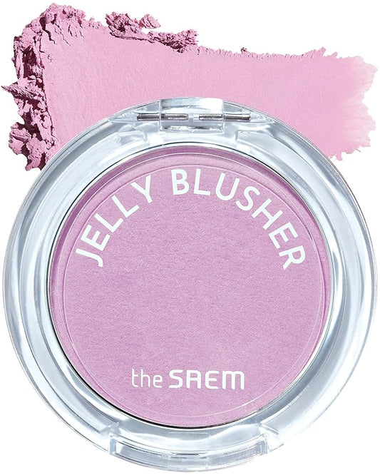 THESAEM Jelly Blusher PP01 Milky Mauve - Velvety Finish Soft Jelly Powder Cheek - Easy Blending Formula- Lightweight, Smooth, Natural Buildable Blusher