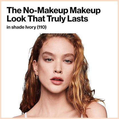 Revlon ColorStay Light Cover Liquid Foundation, Hydrating Longwear Weightless Makeup with SPF 35, Light-Medium Coverage for Blemish, Dark Spots & Uneven Skin Texture, 110 Ivory, 1 fl. oz.