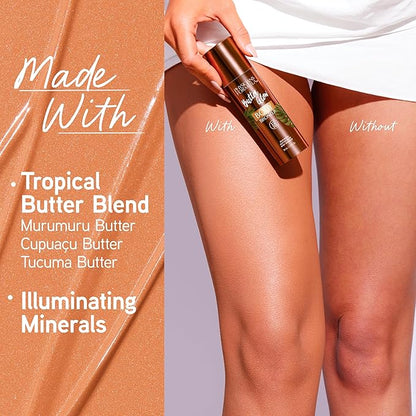 Physicians Formula Butter Glow Body Bronzer, Waterproof & Transfer-Proof, Sunless Bronze Perfection, Ultra-Creamy & Skin-Perfecting Formula for a Radiant Glow, Cruelty Free - Light/Medium