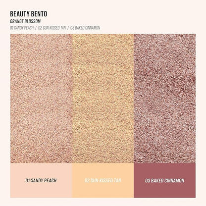 Kaja Lip & Blush Glazed Keychain Stain - Jelly Charm 01 Cherry Spritz + Beauty Bento Collection - Bouncy Eyeshadow Trio 02 Orange Blossom, 0.03 Oz Bundle