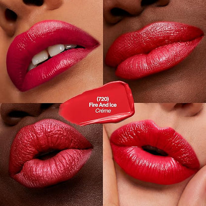 Revlon Super Lustrous Lipstick, Creamy Formula For Soft, Fuller-Looking Lips, Moisturized Feel, 720 Fire & Ice, 0.15 oz