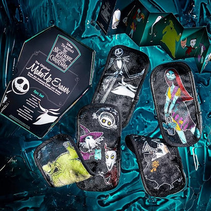 The Original MakeUp Eraser Mini PRO 5pk, Erase All Makeup With Just Water, Including Waterproof Mascara, Eyeliner, Foundation, Lipstick, Sunscreen, and More! Nightmare Before Christmas, 5ct.