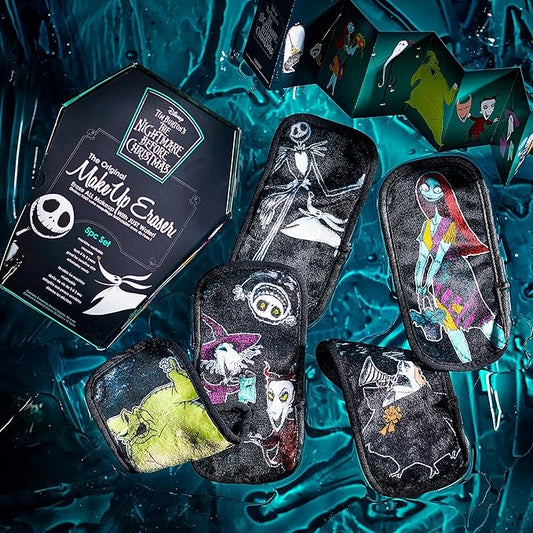 The Original MakeUp Eraser Mini PRO 5pk, Erase All Makeup With Just Water, Including Waterproof Mascara, Eyeliner, Foundation, Lipstick, Sunscreen, and More! Nightmare Before Christmas, 5ct.