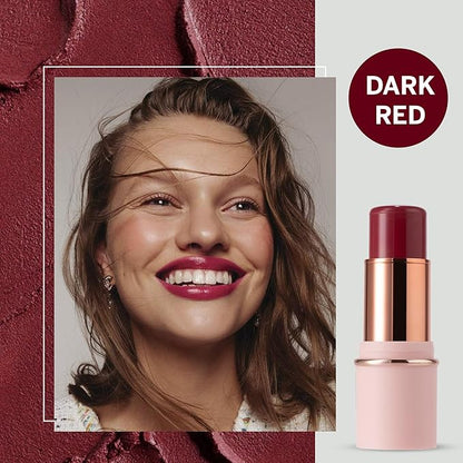 Blush Stick for Cheeks & Lips Multistick Cream Blush- Easy to Apply & Blend- Infused with Nourishing Ingredients for your Skin Compact Travel Size Makeup (True Red, Small)