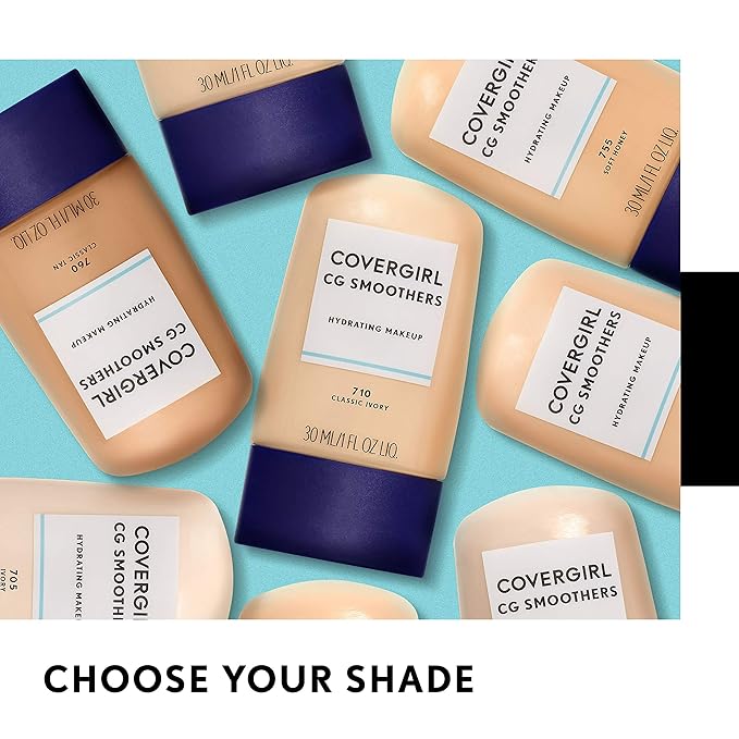 COVERGIRL Smoothers Hydrating Makeup Foundation, Natural Beige (packaging may vary), 1 Fl Oz (Pack of 2)