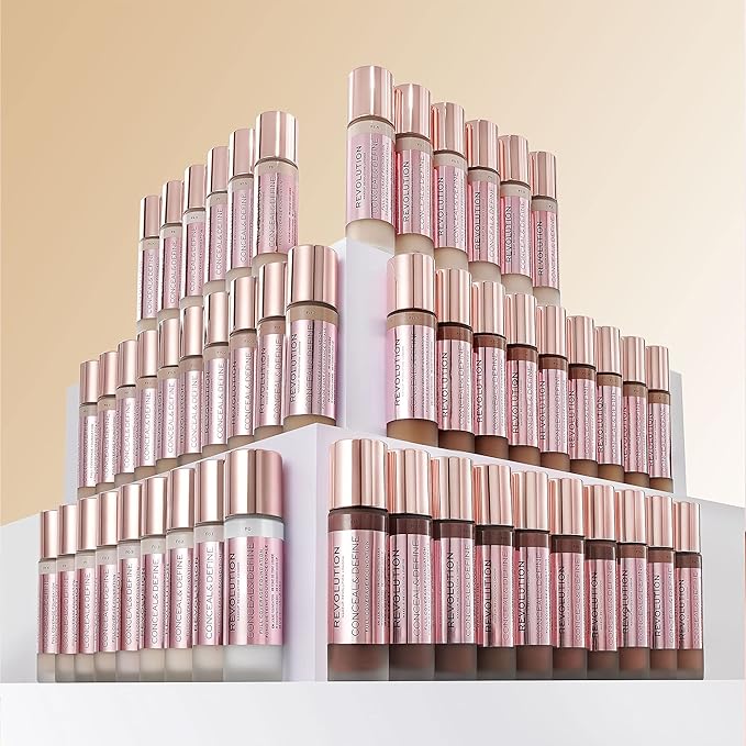 Makeup Revolution Conceal and Hydrate Concealer, Full Coverage & Matte Finish, C17.5 for Dark Skin Tones, Vegan & Cruelty-Free, 0.7 Fl Oz