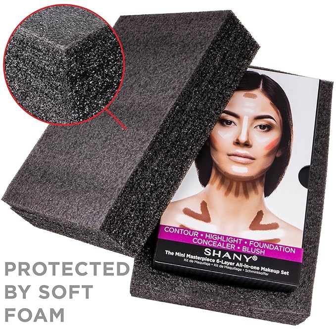 SHANY The Mini Masterpiece 6 Layers Makeup Foundation, Concealer, Camouflage, Contour, Blush and Face Cosmetics - 6 Make up Kits Palettes