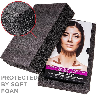 SHANY The Mini Masterpiece 6 Layers Makeup Foundation, Concealer, Camouflage, Contour, Blush and Face Cosmetics - 6 Make up Kits Palettes