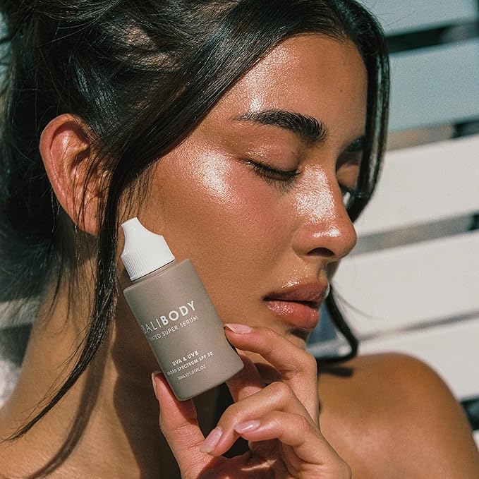 Bali Body Tinted Super Serum SPF30 | Tan Shade Daily Skincare for All Skin Types | Hyaluronic Acid Infused Skin Perfector for Glowing Skin | Vegan, Cruelty Free, Australian Made (30ml/1.01fl oz)