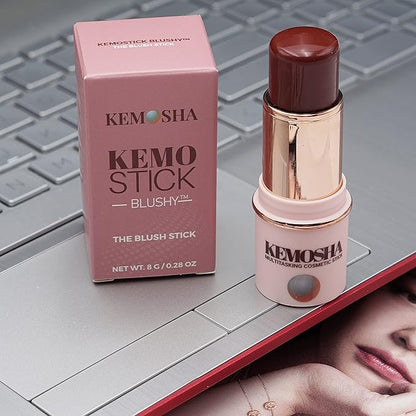 Kemostick Blushy Cream Blush – Easy Application Blush Makeup Blush Stick – Natural Looking Sweatproof Rose Blush for Face, Lips – Vegan Friendly Lightweight Formula Liquid Blush for Cheeks