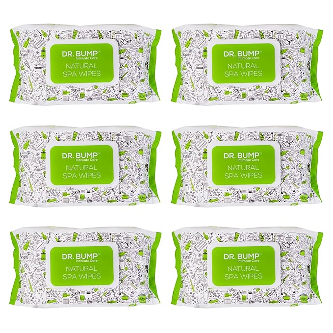 Dr. Bump Intimate Care Natural Spa Wipes with Tea Tree and Manuka Honey 80 pcs Pack of 6