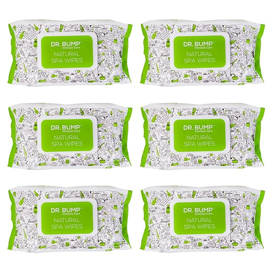 Dr. Bump Intimate Care Natural Spa Wipes with Tea Tree and Manuka Honey 80 pcs Pack of 6