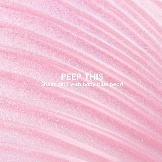 ColourPop x Toy Story Ultra Glossy Lip Gloss - High-Shine, Non-Sticky & Hydrating Lip Gloss with a Flexible Paddle Applicator - Sheer Pink with Baby Blue Pearl Finish - Peep This (0.12 oz)