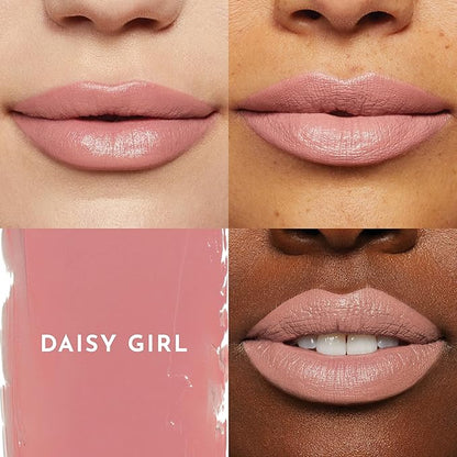 Forget the Filler Lip-Plumping Line-Smoothing Satin Cream Lipstick, Daisy Girl, Pink, 0.1 Ounce