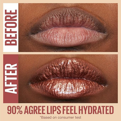 Maybelline Lifter Gloss, Hydrating Lip Gloss with Hyaluronic Acid, Ice, Pink Neutral, 0.18 Ounce