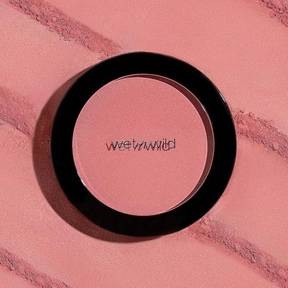wet n wild Color Icon Blush, Effortless Matte Natural Sheer Glow & Seamless Blend, Luxuriously Infused Smooth Jojoba Oil, Cruelty-Free & Vegan - Pearlescent Pink(Packaged)