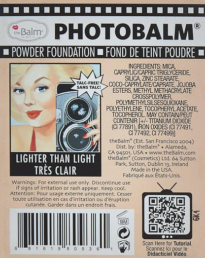 theBalm PhotoBalm Talc Free Powder Foundation, Lighter than Light