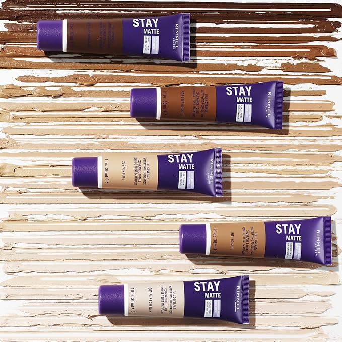 Rimmel London Stay Matte Liquid Mousse - 504 Deep Mocha - Foundation, Lightweight, Shine Control, Oil-Free, 1oz