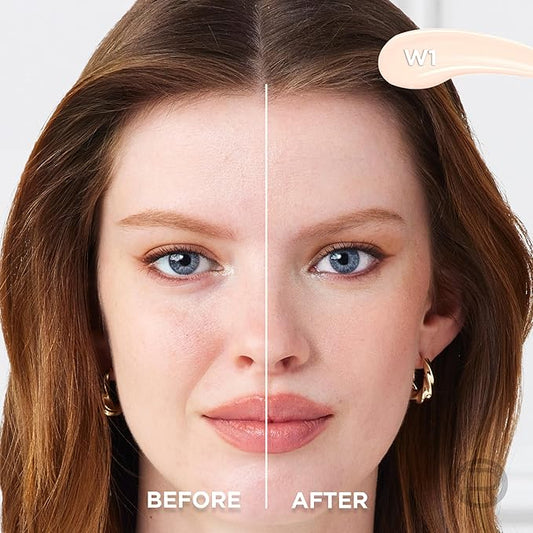 L'Oreal Paris True Match Radiant Serum Concealer, Brightening Under Eye Concealer Make Up with 1.5% Hyaluronic Acid and Caffeine, W1, 0.33 Oz