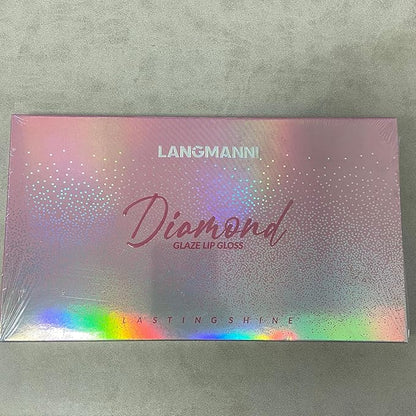 LANGMANNI 10 Colors Diamond Glitter Lip Gloss Set,Long Lasting High Shine Shimmer Liquid Lipstick Set,Hydrating,Moisturizing Lip Gloss Kit Gift Makeup For Girls
