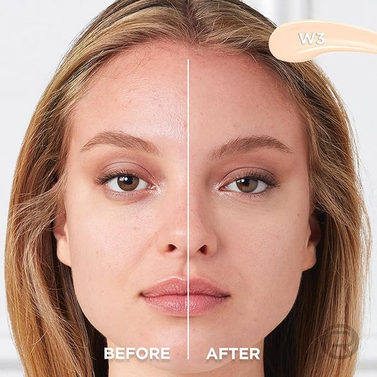 L'Oreal Paris True Match Radiant Serum Concealer, Brightening Under Eye Concealer Make Up with 1.5% Hyaluronic Acid and Caffeine, W3, 0.33 Oz