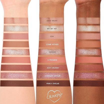 ColourPop Eyeshadow Palette - Eye Makeup Palette with Matte, Metallic, Matte Sparkle & Glitter Finishes - High-Pigment Eye Makeup with a Long-Wearing Formula - Blush Baby (0.3 oz)
