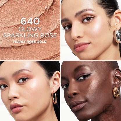 L'Oreal Paris True Match Lumi Le Glow Highlighter Stick, Luminous, Satin, Glowy Highlighter for Face and Body, 640 Sparkling Rose, 0.25 Oz