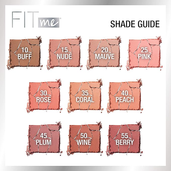 Maybelline Fit Me Blush, Lightweight, Smooth, Blendable, Long-lasting All-Day Face Enhancing Makeup Color, Buff, 1 Count (Pack of 4)