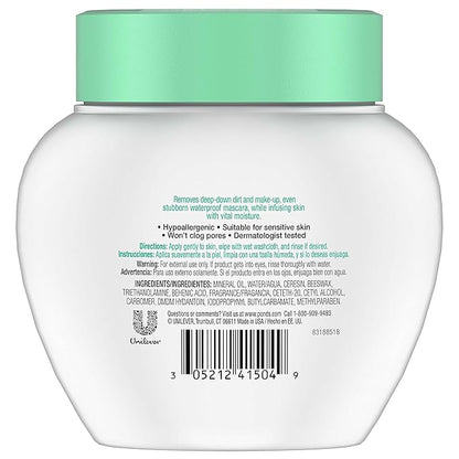 POND'S Cold Face Cream, Skin Care Facial Cleanser for All Skin Types, Deep Moisturizing Face Wash & Makeup Remover, 9.5 oz, 3 Pack