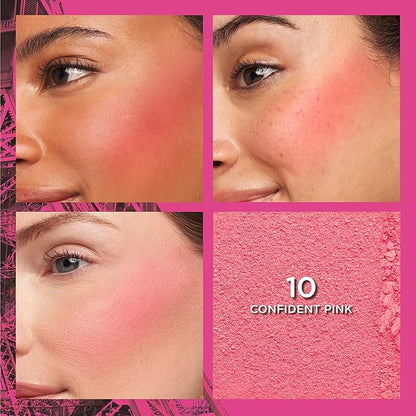 L'Oreal Infallible Up to 24H Fresh Wear Soft Matte Blush Bundle with Confident Pink 10 and Fearless Coral 05, 0.31 Oz Each