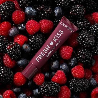 ColourPop Fresh Kiss Glossy Lip Balm - Hydrating Lip Care Enriched with Peptides, Hyaluronic Acid, Shea Butter & Vitamin E for an Ultra-Cushiony Formula - Wild Berry (2 Count)
