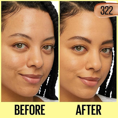 Maybelline Fit Me Tinted Moisturizer, Natural Coverage, Face Makeup, 322, 1 Count