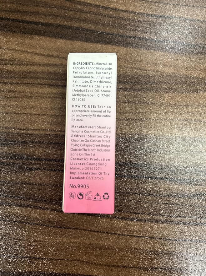 Hydrating Lip Glow Oil - Tinted Moisturizing Lip Gloss Plumping Non-Sticky Long-Lasting Shiny Fruit Flavor Lip Stain, 0.10 Fl Oz (Red Plum)