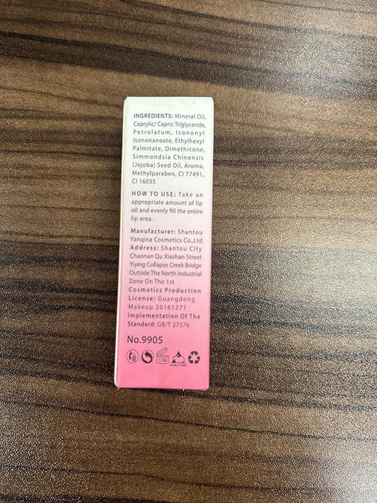 Hydrating Lip Glow Oil - 2PCS Tinted Moisturizing Lip Gloss Plumping Long-Lasting Shiny Fruit Flavor Lip Stain, 0.10 Fl Oz (Raspberry&Coconut)