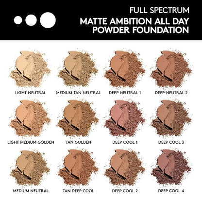 COVERGIRL Matte Ambition, All Day Powder Foundation, Tan-deep Cool, 0.38 Ounce