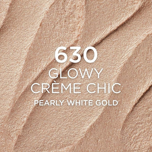 L'Oreal Paris True Match Lumi Le Glow Highlighter Stick, Luminous, Satin, Glowy Highlighter for Face and Body, 630 Crème Chic, 0.25 Oz