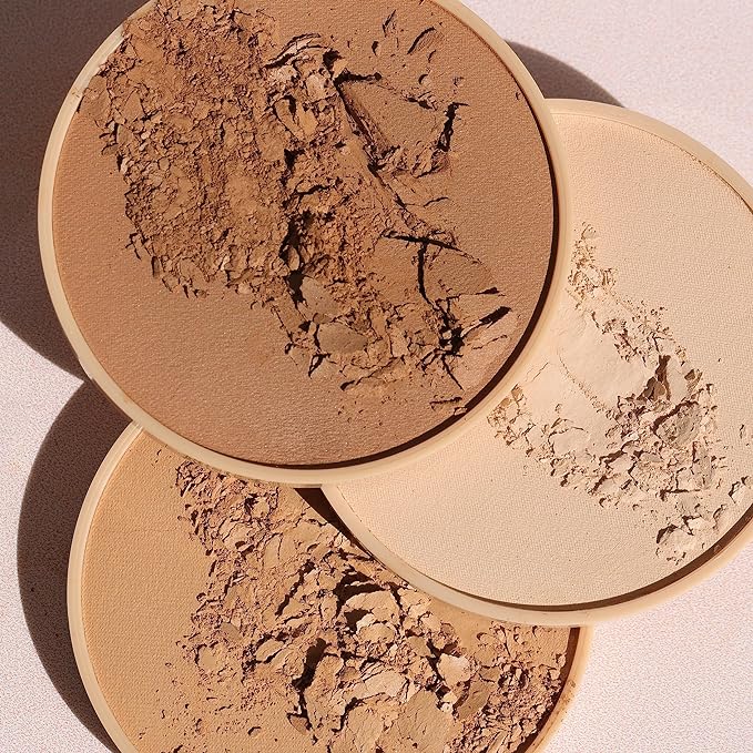 Wander Beauty Wanderlust Powder Foundation - Deep - Blurs and Evens Skin Tone - Perfects and Hydrates With Hyaluronic Acid, Aloe, Honeysuckle, & Vitamin E - Lightweight, Buildable Coverage - 0.31 oz