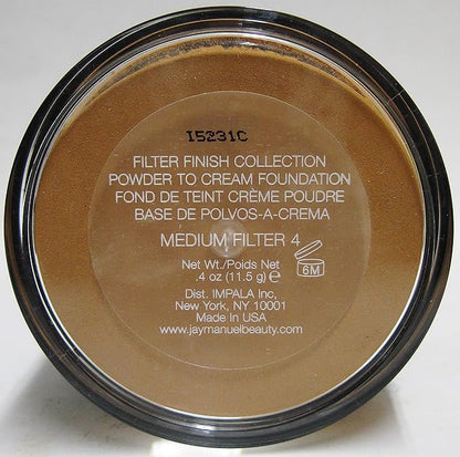 Jay Manuel Beauty Filter Finish Collection Powder To cream Foundation 0.4oz