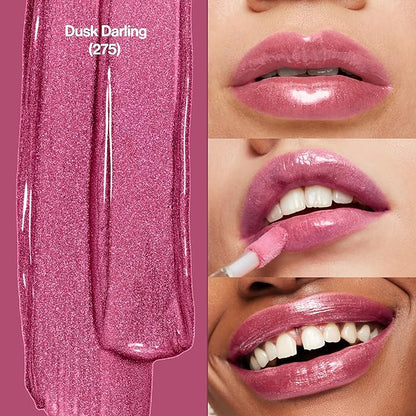 Revlon Super Lustrous Lip Gloss, Non-Sticky, Hydrating, High Shine Finish, 275 Dusk Darling, 0.13 oz