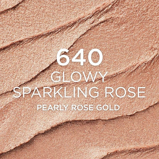 L'Oreal Paris True Match Lumi Le Glow Highlighter Stick, Luminous, Satin, Glowy Highlighter for Face and Body, 640 Sparkling Rose, 0.25 Oz