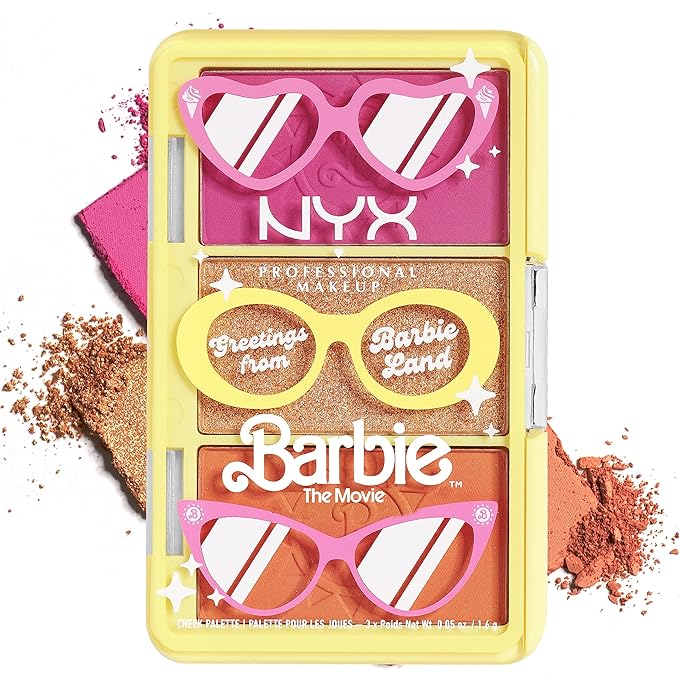 NYX PROFESSIONAL MAKEUP BARBIE, Mini Cheek Palette - Greeting From BARBIE Land